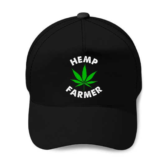 Hemp Farmer Green Leaf Baseball Caps