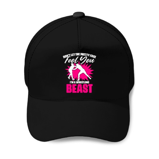 Funny Wrestling Sports Humor For A Girl Freestyle Baseball Caps