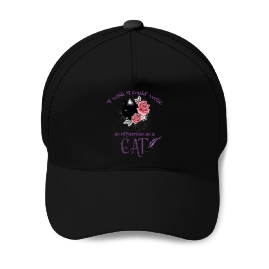 Mysterious Cat Edgar Allan Poe Baseball Caps