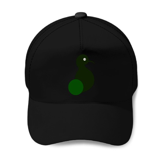Green bird Baseball Caps