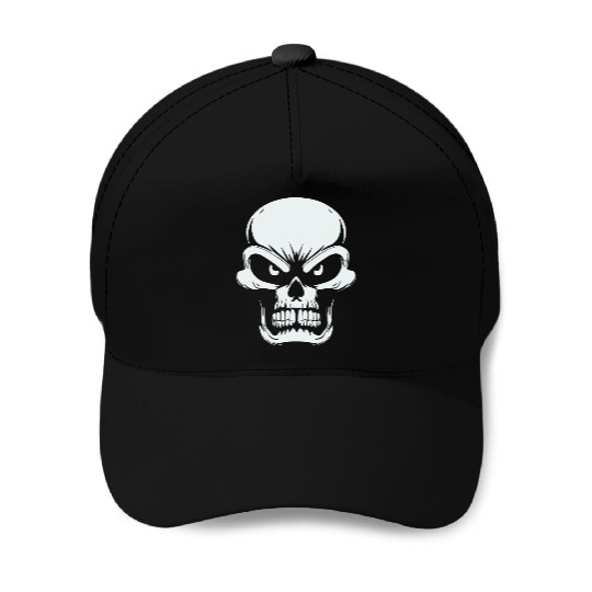 Angry Skull of Darkness Baseball Caps
