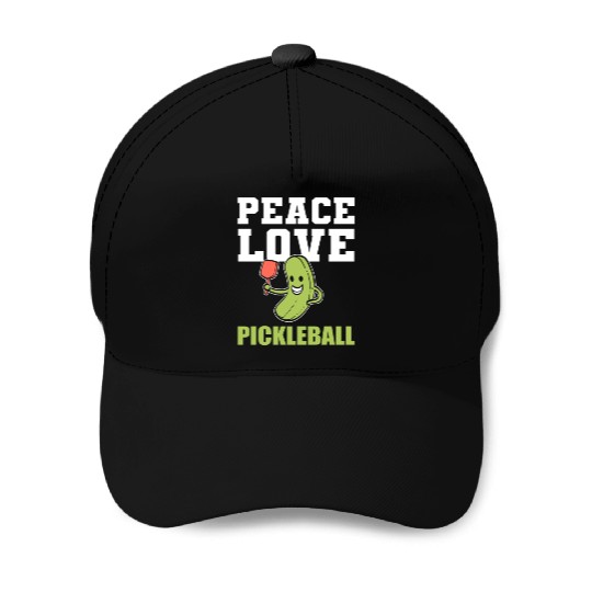 Peace Love Pickleball Sports Person Gift Baseball Caps