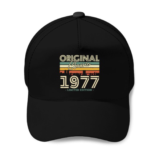 1977 Vintage Birthday Gift Baseball Caps