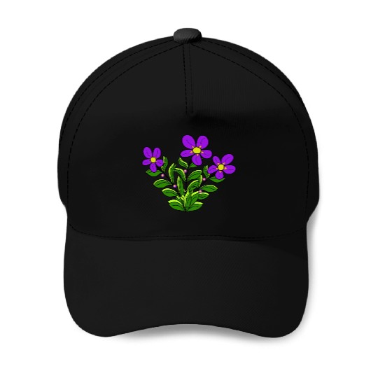 floral pattern flower tendril blossom bloom garden Baseball Caps