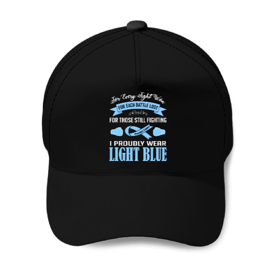 I Proudly Wear Light Blue Prostate Cancer Baseball Caps