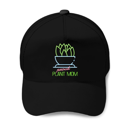 Proud Plant Mom Neon Style Baseball Caps