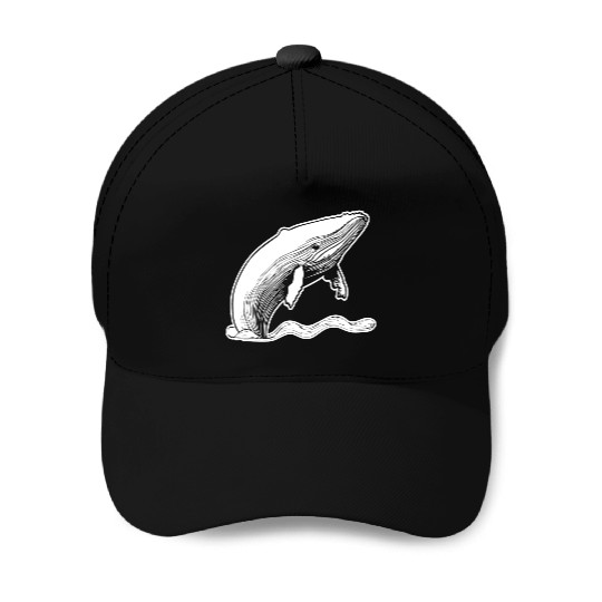 Whale Ocean Marine Baseball Caps