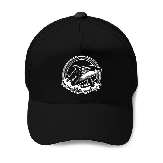Whale Ocean Marine Baseball Caps