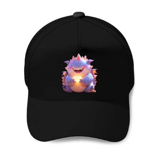 Baby-purple-Heart-dragon-Q Baseball Caps