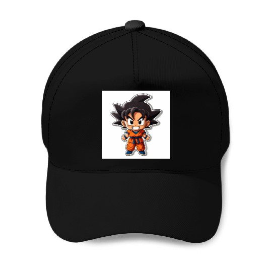 Goku Sticker Happy Bold Colors art toy style Baseball Caps