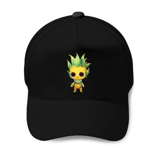 Alien Pineapple Fusion: Punk Hairstyle Baseball Caps