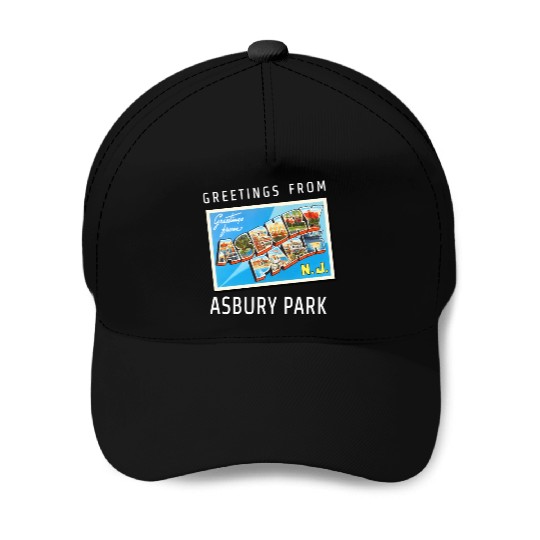 Asbury Park New Jersey Nj Travel Postcard Baseball Caps