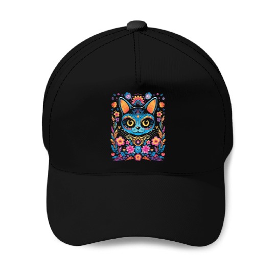 Dia De Los Muertos Sugar Skull Mexican Holiday Baseball Caps