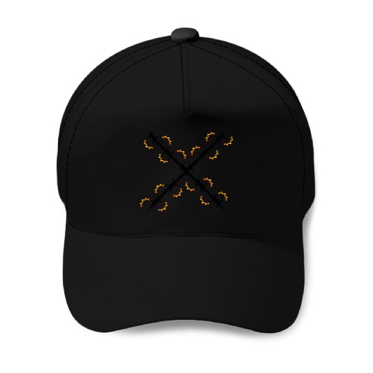 Electric fence barbed wire cross Baseball Caps