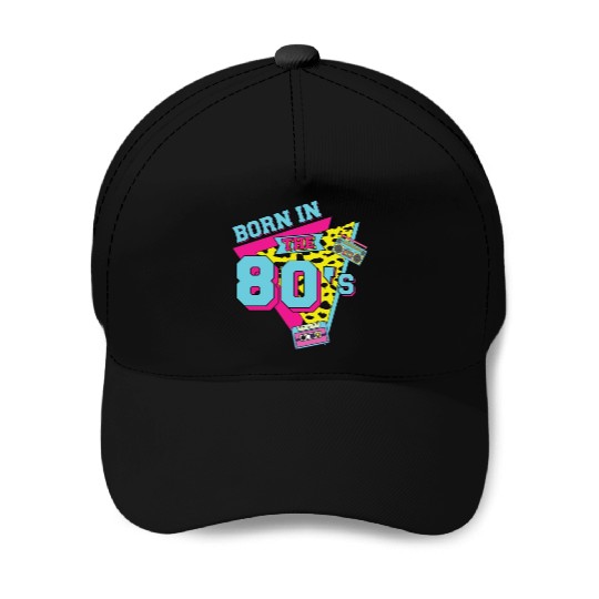 Retro Vintage Born in the 80s woman Baseball Caps