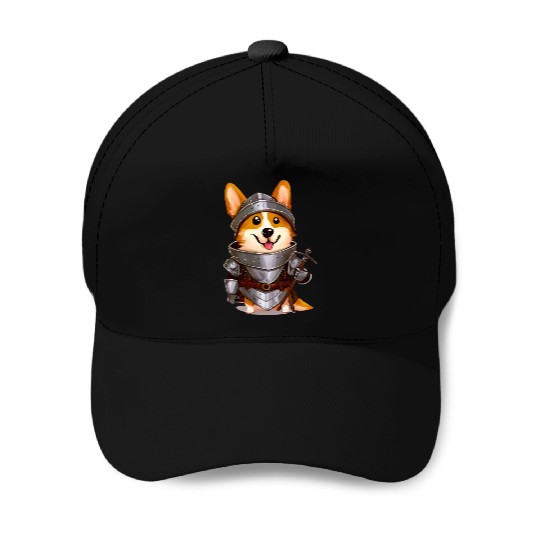 Knight Corgi Baseball Caps