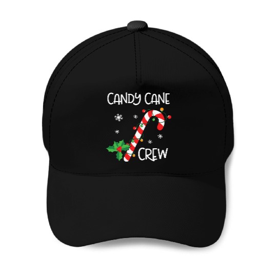 Candy Cane Crew Funny Christmas Lights Xmas Gift Baseball Caps