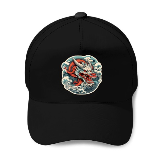 Japanese Dragon Baseball Caps