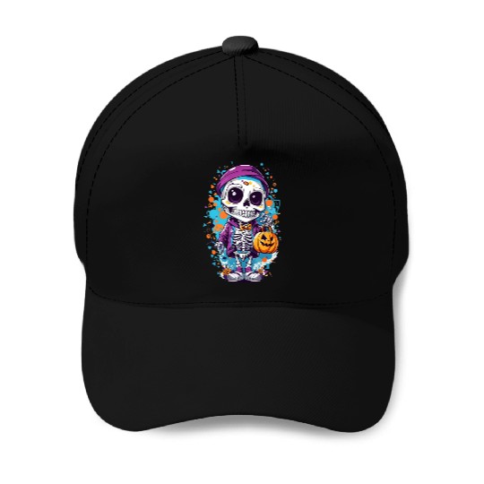 Halloween fantasy skeleton Baseball Caps