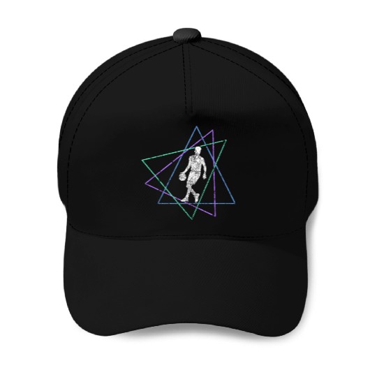 Geometric Basketball Dribble Baseball Caps