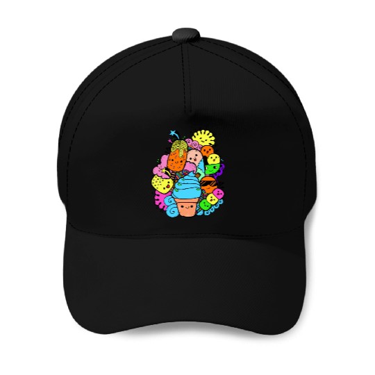 Multi Colorful Sweet Gang Baseball Caps