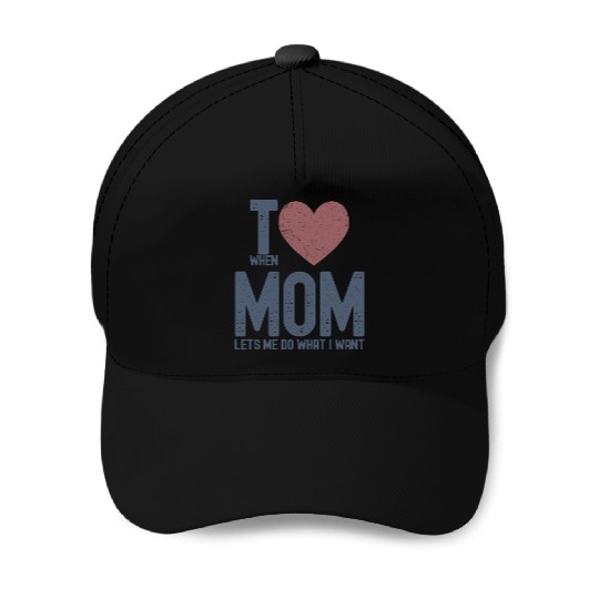 I Heart Mom Baseball Caps