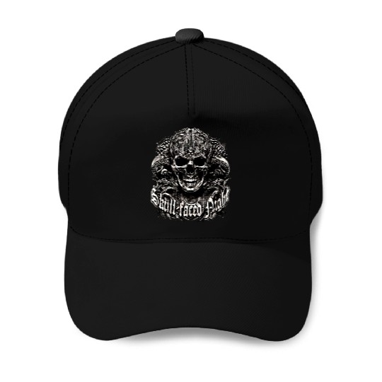 Skull-faced night Baseball Caps