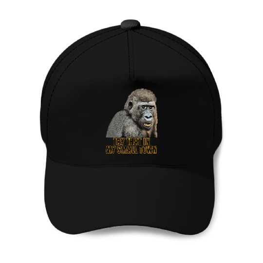 Small Town Ape Baseball Caps