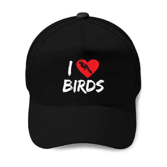 Bird Lover Heart Cute Birdwatcher Parrot Heron Baseball Caps