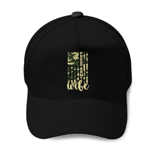 Proud Army Wife American Soldier US Flag Military Baseball Caps