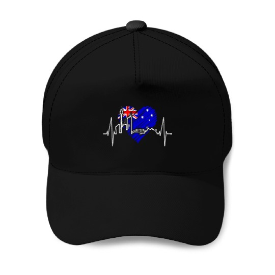 Sydney Skyline Heartbeat Australian Heart Rate Fan Baseball Caps