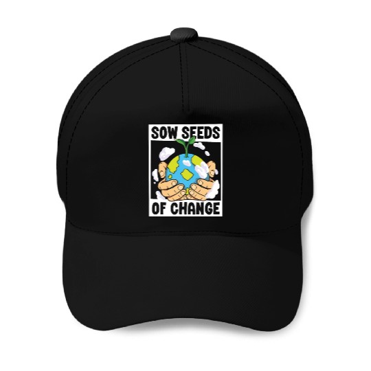 Climate Change Environmental Earth Day Planet Baseball Caps
