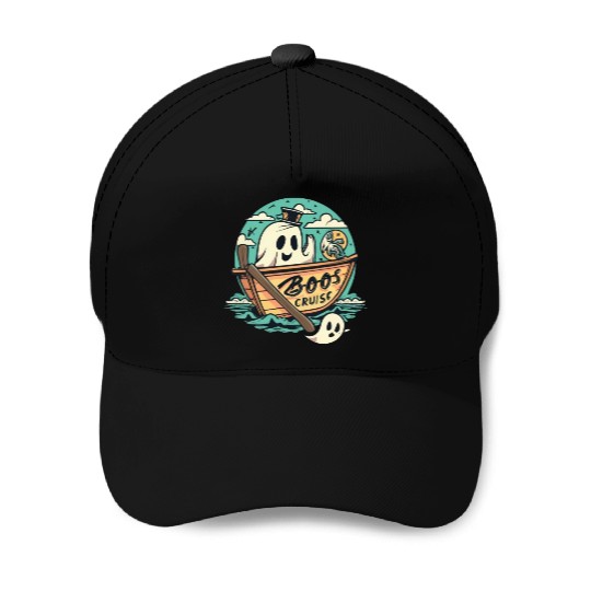 Spooky Cute Kawaii Ghost Design – Boos Cruise Baseball Caps