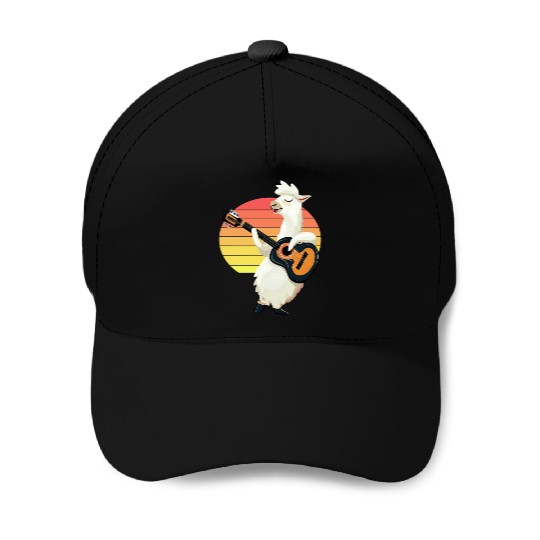 Musical alpaca Baseball Caps