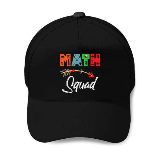 Math Squad Math Teacher Appreciation Baseball Caps