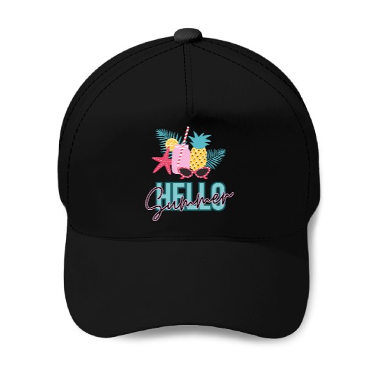 Hello Summer vibes Baseball Caps