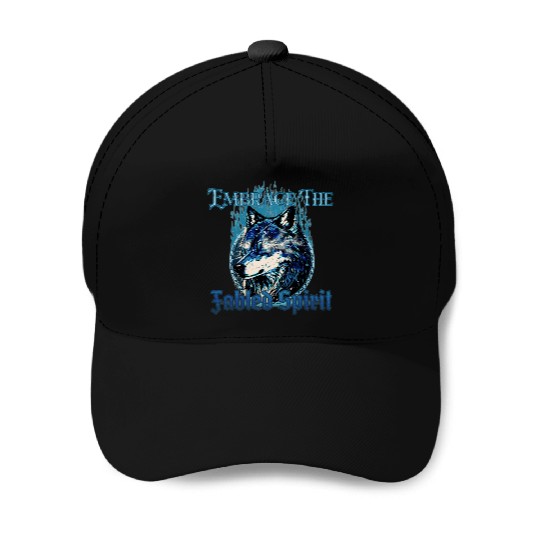 Embrace The Fabled Spirit Wolf Blue Baseball Caps
