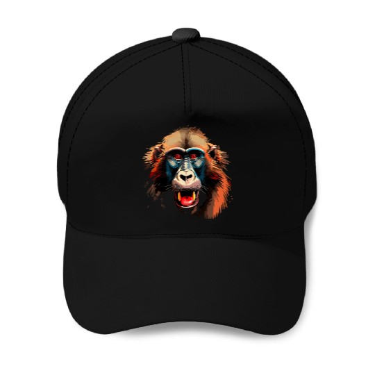 Baboon Monkey Lover Wildlife Animal Zookeeper Baseball Caps