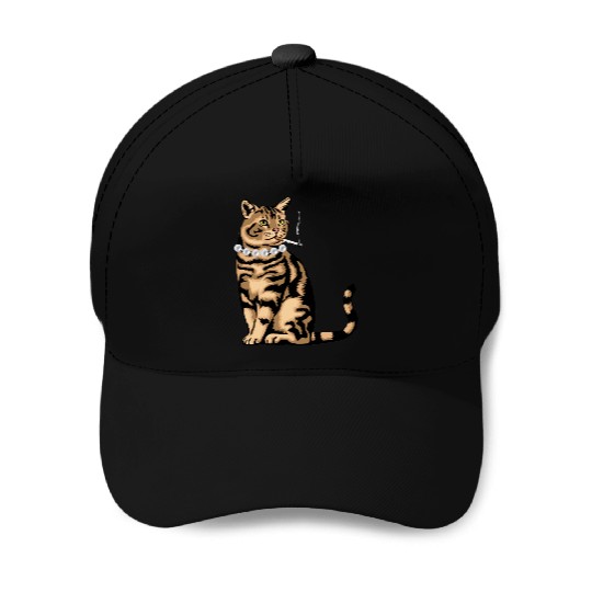 Cat Smoking Baseball Caps