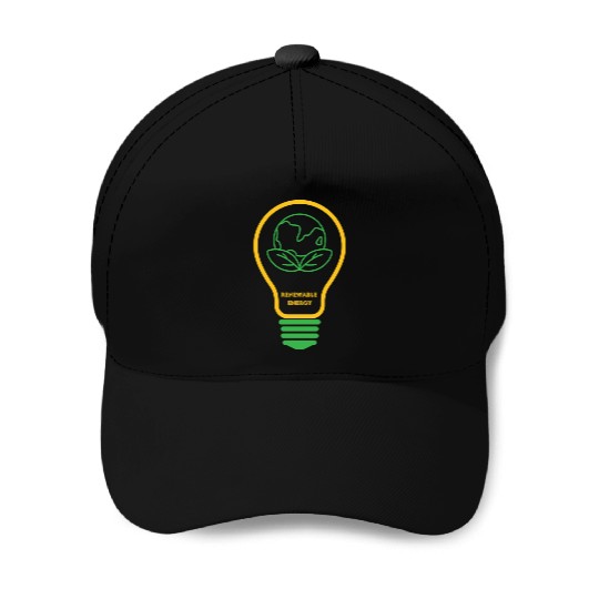 Renewable Energy Go Green Baseball Caps