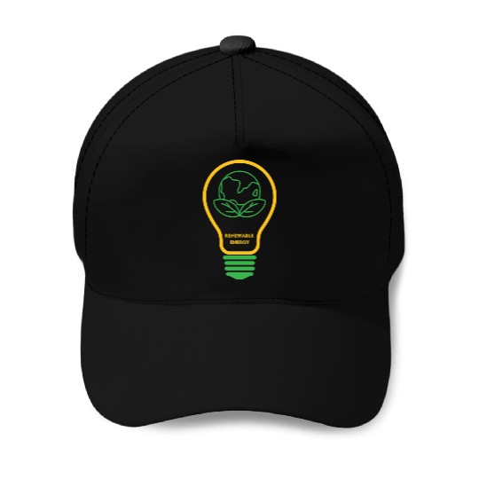 Renewable Energy Go Green Baseball Caps