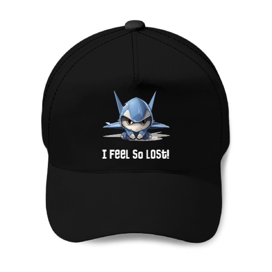 Little Lost Cute F35 Fighter Plane Illustration Baseball Caps