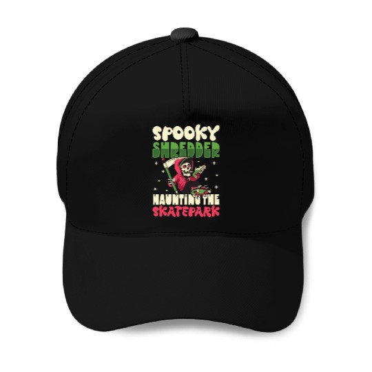 Spooky Horror Skateboarder Halloween Skateboarding Baseball Caps