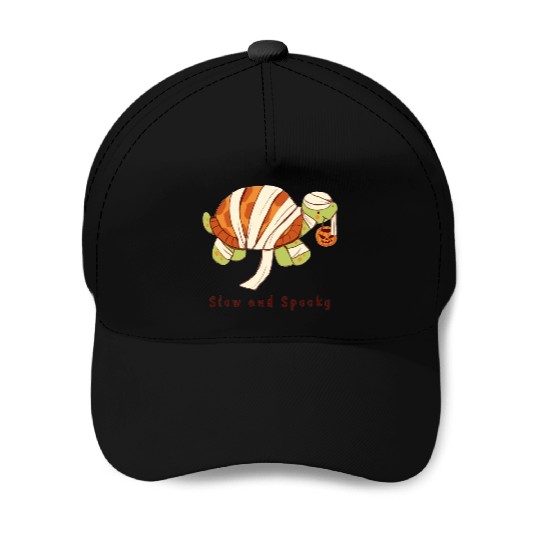 Slow And Spooky Halloween Spooky Mummy Tortoise Baseball Caps