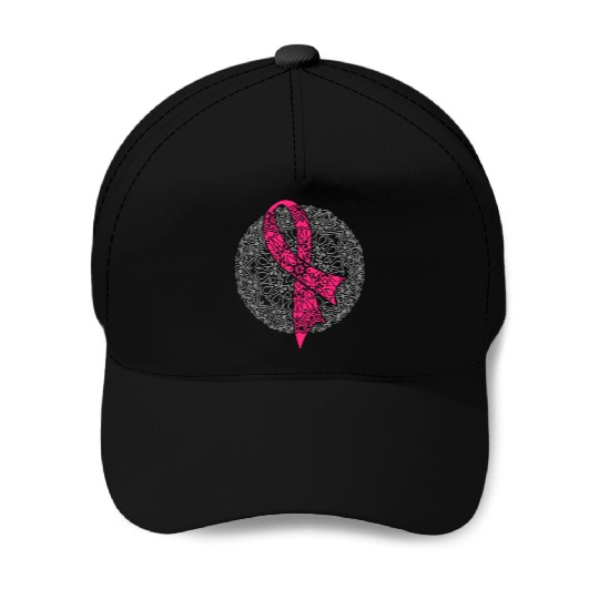 Breast Cancer Mandala Baseball Caps