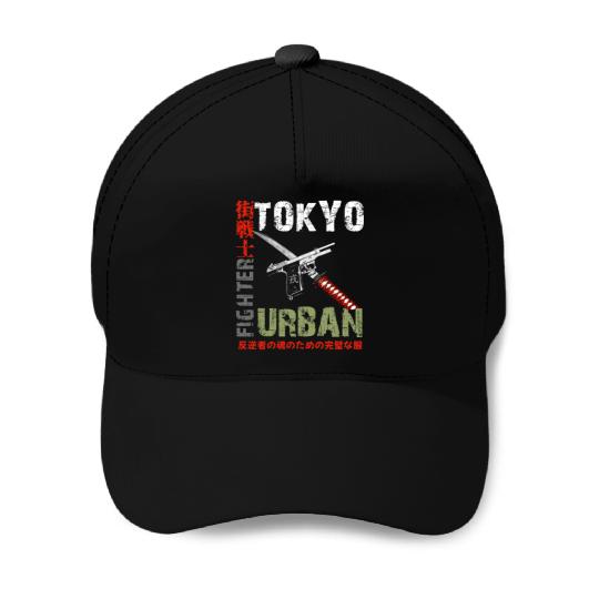 Tokyo Urban Fighter Japanese Kanji Martial Arts Baseball Caps