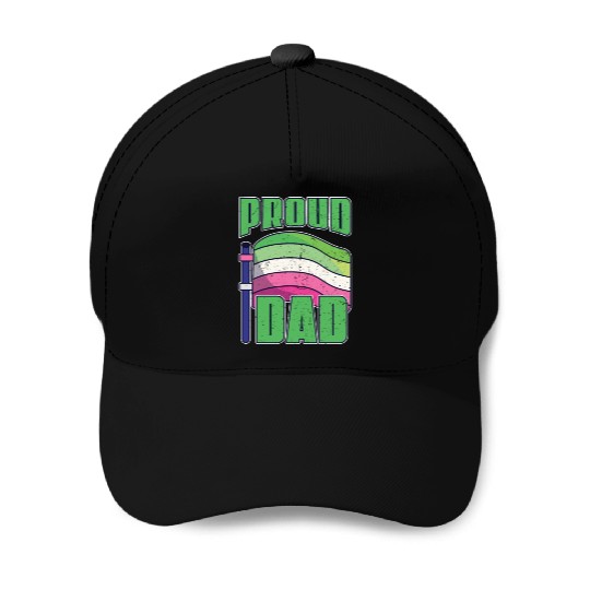 Proud Dad Abrosexual Father's Day Gift LGBTQ Baseball Caps