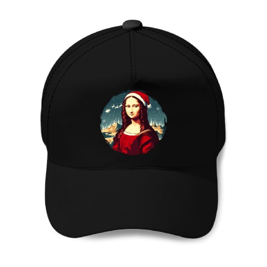 Mona Lisa Funny Christmas Art Baseball Caps