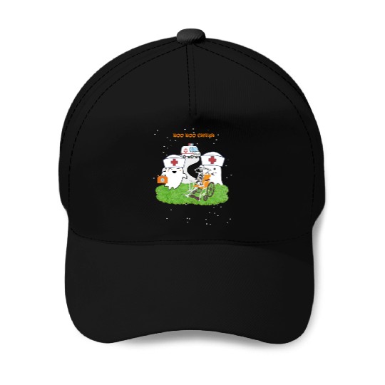 Funny Halloween Boo Boo Crew Ghost Nurse Baseball Caps
