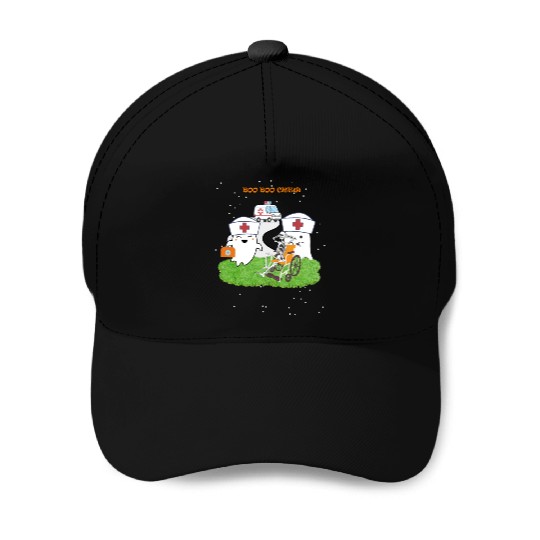 Funny Halloween Boo Boo Crew Ghost Nurse Baseball Caps
